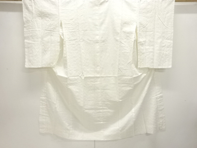 JAPANESE KIMONO / ANTIQUE COTTON LACE FLOWER PATTERN JUBAN